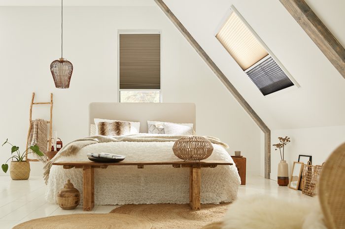 Keje Supplente plissé raamhor en gordijn combinatie supplente overzicht foto in slaapkamer 2