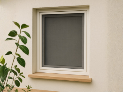 witte hor, zonder boren, in wit kunststof kozijn.